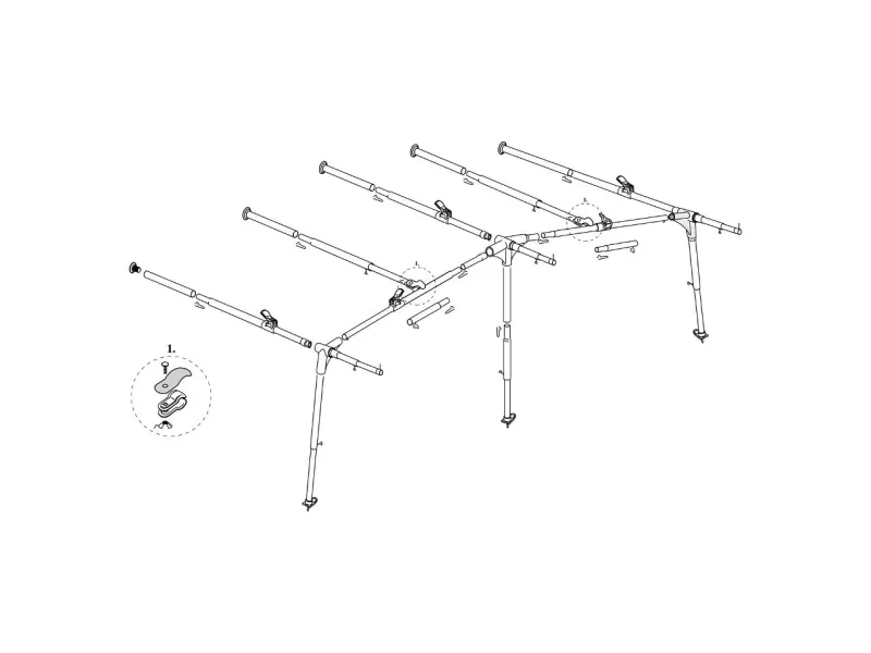 Plan d'armature acier Akinox à ventouses spécial pliantes diamètre 25 mm 