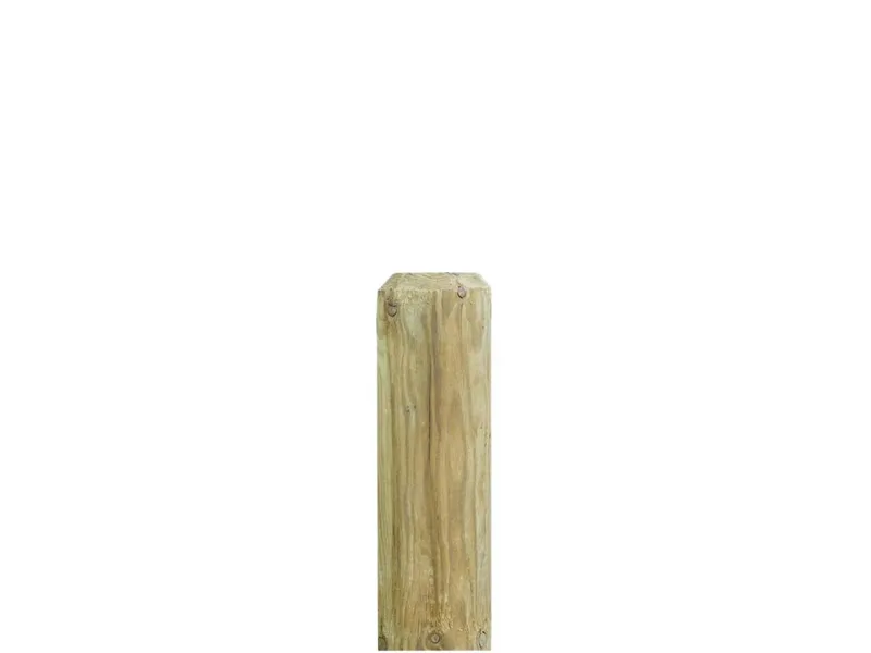 Détail 1/2 rondins pin du pare-vues bois pour côtés et façades terrasse bois pour mobil-home Clairval 2022